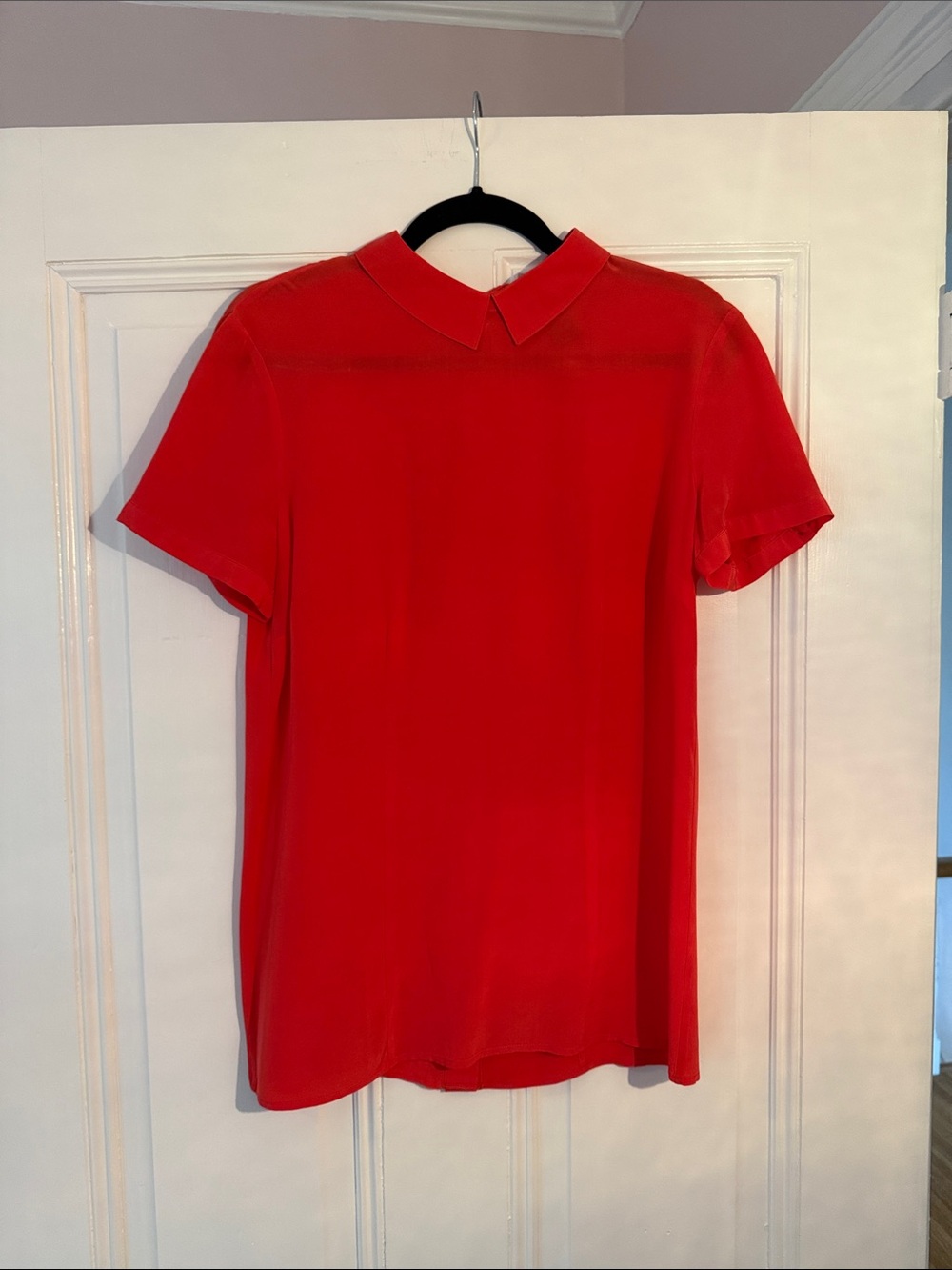 Marc by Marc Jacobs Red Short-Sleeve Peter Pan Collar Blouse